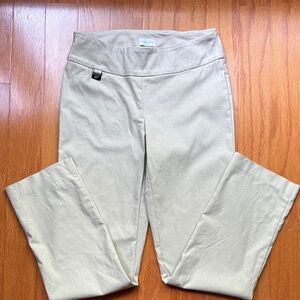 LISETTE Cream Straight Leg Pull-On Pants